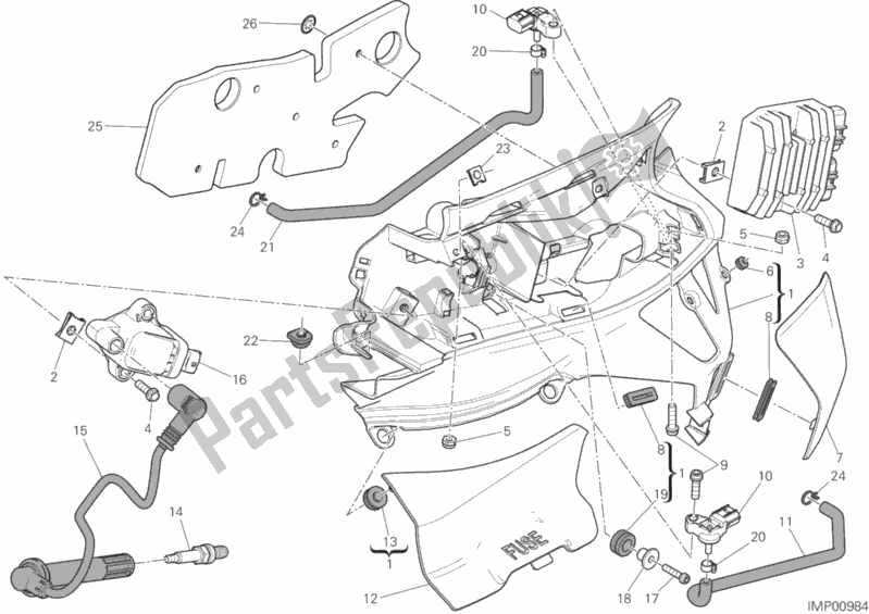 Wszystkie części do Impianto Elettrico Sinistro Ducati Superbike 959 Panigale ABS Thailand 2017